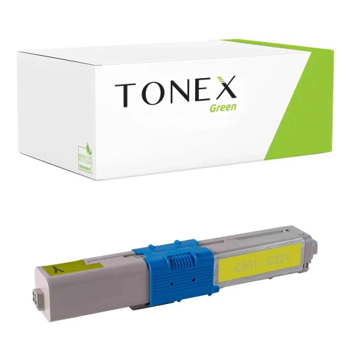 TONEX green für OKI RMCC321Y / 44973533 Toner Gelb bis zu 1500 Seiten