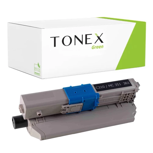 TONEX green für OKI RMCC330B / 44469803 Toner Schwarz bis zu 3500 Seiten