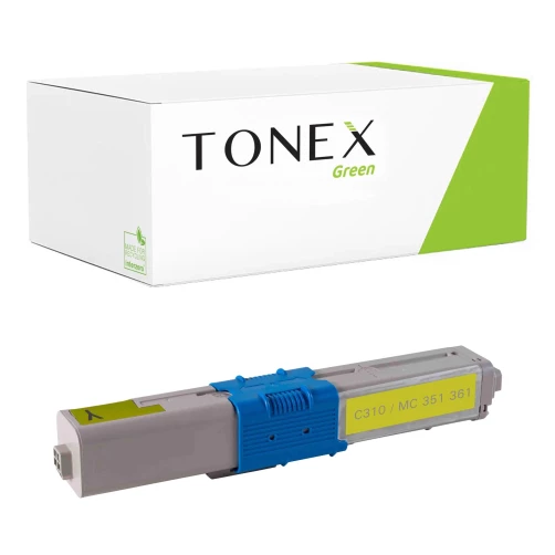 TONEX green für OKI RMCC330Y / 44469704 Toner Gelb bis zu 3000 Seiten