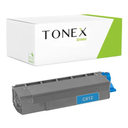 TONEX green für OKI RMCC612C / 46507507 Toner Cyan bis zu 6000 Seiten