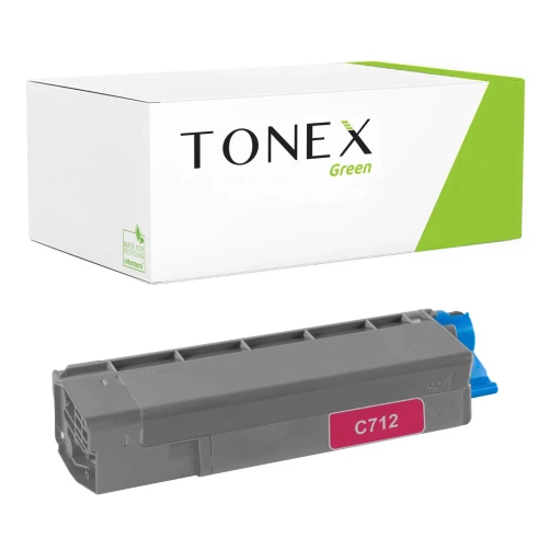 TONEX green für OKI RMCC712M / 46507614 Toner Magenta bis zu 11500 Seiten