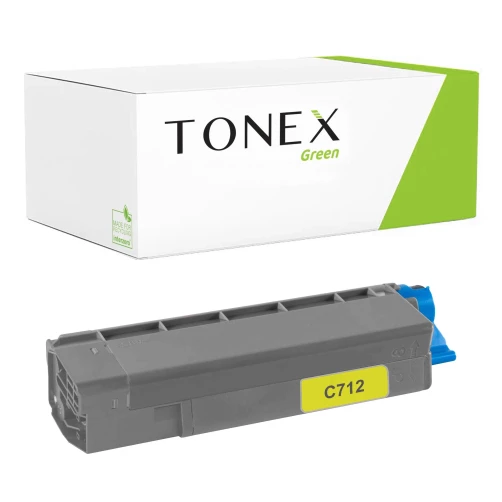 TONEX green für OKI RMCC712Y / 46507613 Toner Gelb bis zu 11500 Seiten