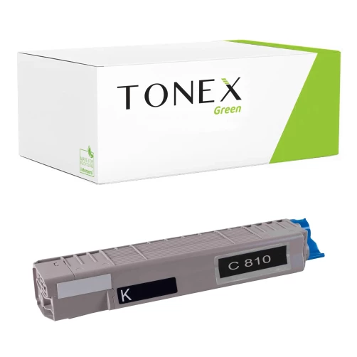 TONEX green für OKI RMCC810B / 44059108 Toner Schwarz bis zu 8000 Seiten