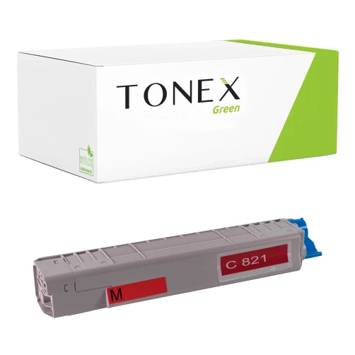 TONEX green für OKI RMCC821M / 44643002 Toner Magenta bis zu 7300 Seiten