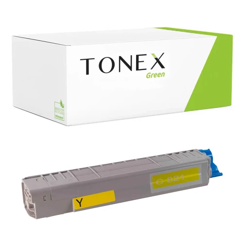 TONEX green für OKI RMCC821Y / 44643001 Toner Gelb bis zu 7300 Seiten