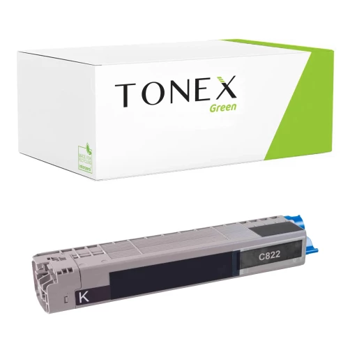 TONEX green für OKI RMCC822B / 44844616 Toner Schwarz bis zu 7000 Seiten
