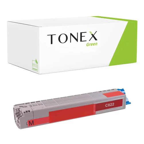 TONEX green für OKI RMCC822M / 44844614 Toner Magenta bis zu 7300 Seiten