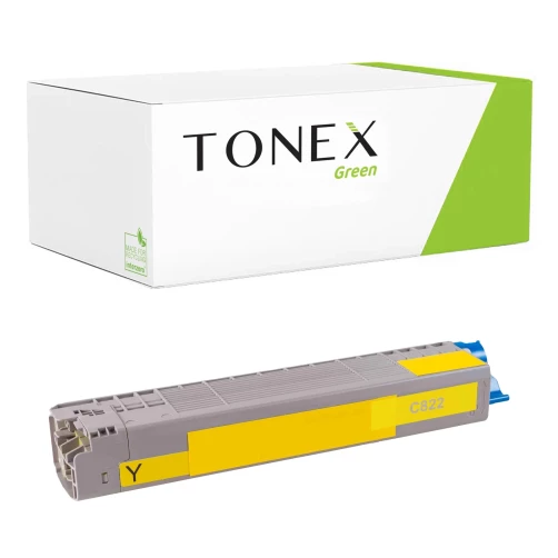 TONEX green für OKI RMCC822Y / 44844613 Toner Gelb bis zu 7300 Seiten