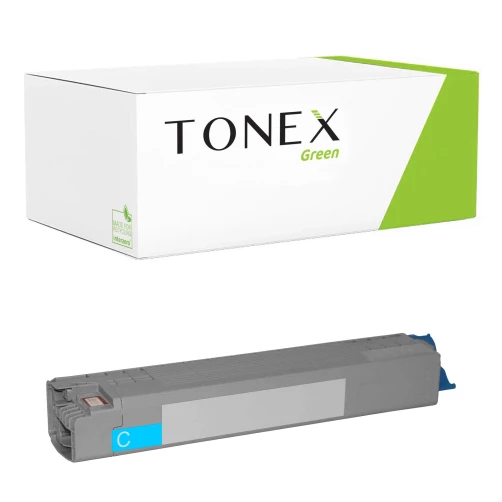 TONEX green für OKI RMCC824C / 47095703 Toner Cyan bis zu 5000 Seiten