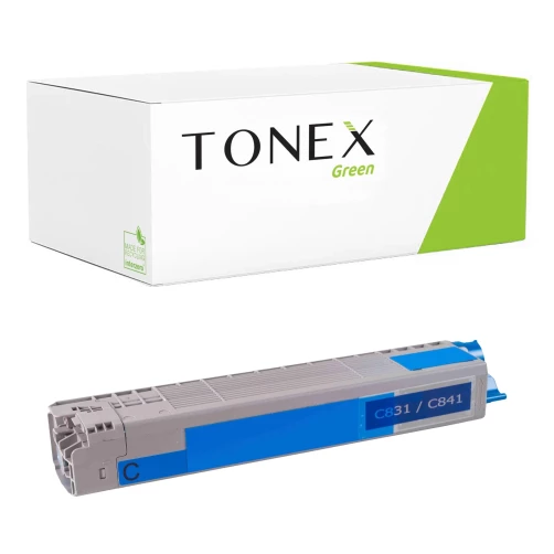 TONEX green für OKI RMCC831C / 44844507 Toner Cyan bis zu 10000 Seiten