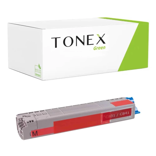 TONEX green für OKI RMCC831M / 44844506 Toner Magenta bis zu 10000 Seiten