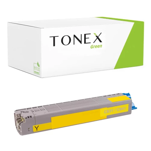 TONEX green für OKI RMCC831Y / 44844505 Toner Gelb bis zu 10000 Seiten