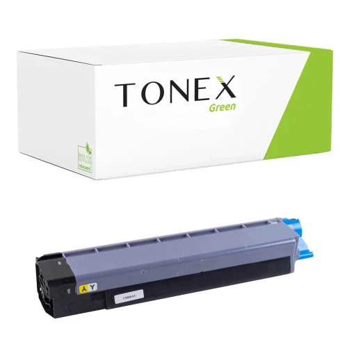 TONEX green für OKI RMCC8600Y / 43487709 Toner Gelb bis zu 6000 Seiten