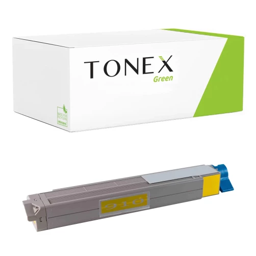 TONEX green für OKI RMCC910Y / 44036021 Toner Gelb bis zu 15000 Seiten