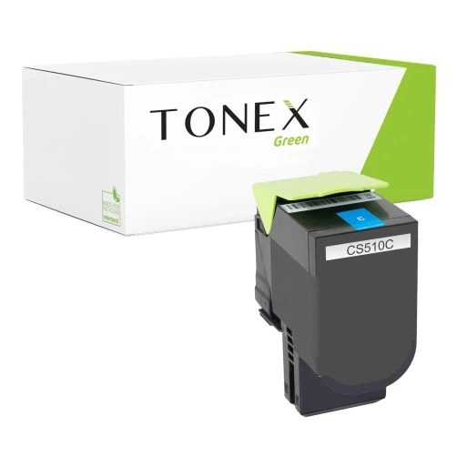 TONEX green für Lexmark RMCCS510C / 70C2XC0, 70C0X20, 70C2XCE Toner Cyan bis zu 4000 Seiten