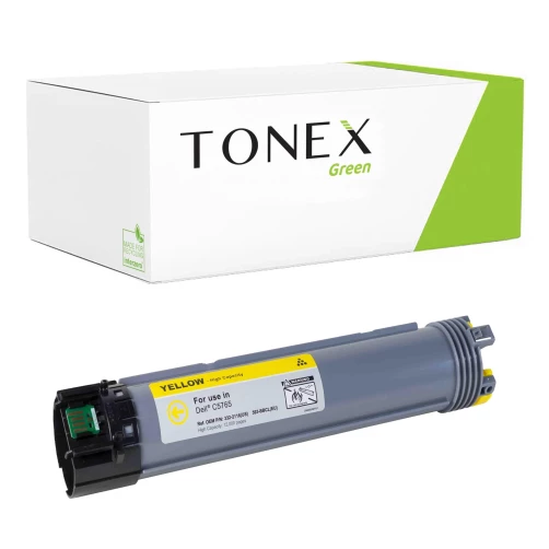 TONEX green für Dell RMCD5765Y / 593-BBCL Toner Gelb bis zu 12000 Seiten