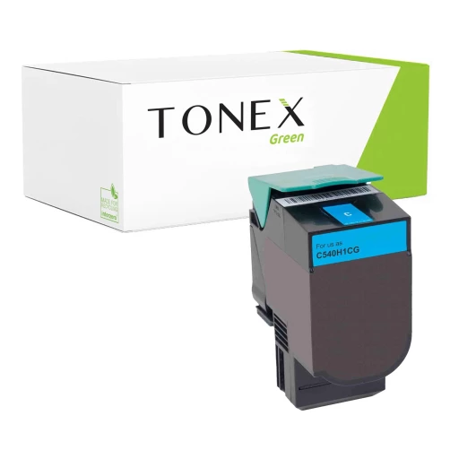 TONEX green für Lexmark RMCLEX540C / C540H1CG Toner Cyan bis zu 2000 Seiten