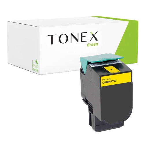TONEX green für Lexmark RMCLEX540Y / C540H1YG Toner Gelb bis zu 2000 Seiten