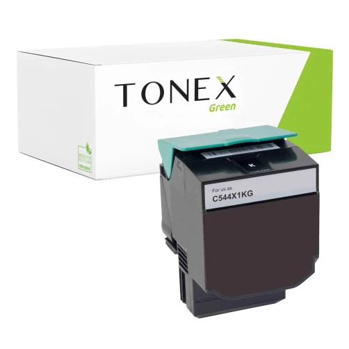 TONEX green für Lexmark RMCLEX544K / C544X1KG Toner Schwarz bis zu 6000 Seiten