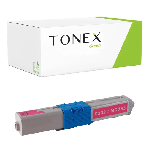 TONEX green für OKI RMCMC363M / 46508710 Toner Magenta bis zu 3000 Seiten