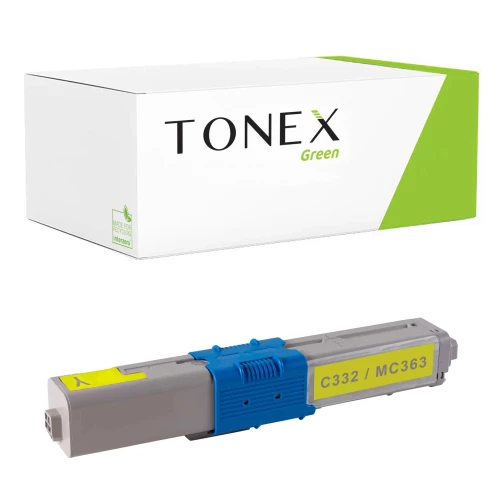 TONEX green für OKI RMCMC363Y / 46508709 Toner Gelb bis zu 3000 Seiten
