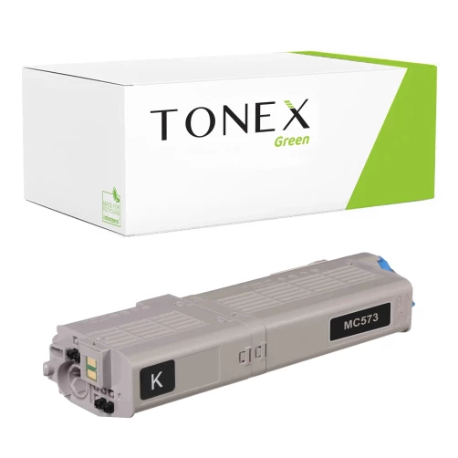TONEX green für OKI RMCMC573B / 46490608 Toner Schwarz bis zu 7000 Seiten