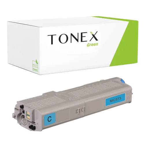 TONEX green für OKI RMCMC573C / 46490607 Toner Cyan bis zu 6000 Seiten