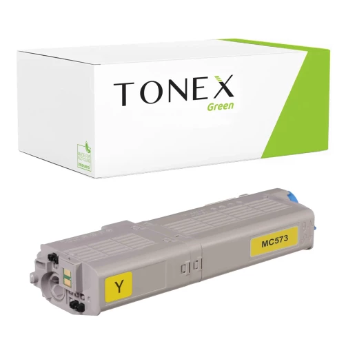 TONEX green für OKI RMCMC573Y / 46490605 Toner Gelb bis zu 6000 Seiten