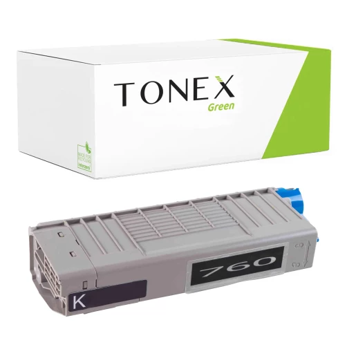 TONEX green für OKI RMCMC700B / 45396304 Toner Schwarz bis zu 8000 Seiten