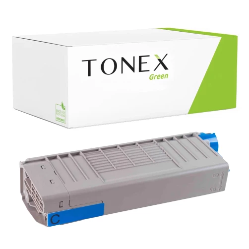 TONEX green für OKI RMCMC700C / 45396303 Toner Cyan bis zu 6000 Seiten