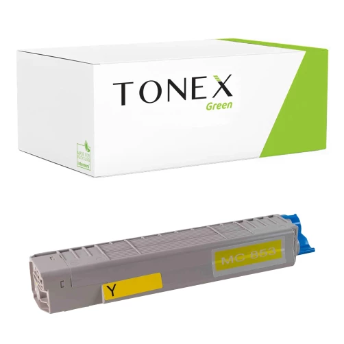 TONEX green für OKI RMCMC853Y / 45862837 Toner Gelb bis zu 7300 Seiten