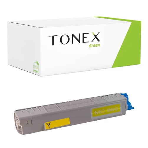 TONEX green für OKI RMCMC860Y / 44059209 Toner Gelb bis zu 10000 Seiten
