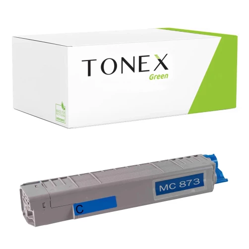 TONEX green für OKI RMCMC873C / 45862816 Toner Cyan bis zu 10000 Seiten