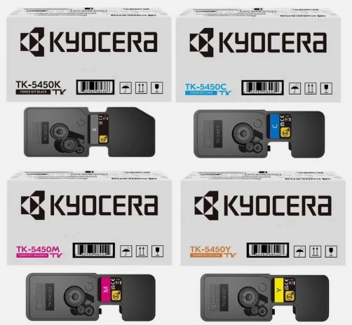 Original Kyocera TK-5450 MCVP Toner Schwarz Cyan Magenta Gelb bis zu 13700 Seiten