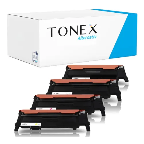 TONEX alternativ für Samsung CLT-P4072C / SU382A Toner Schwarz Cyan Magenta Gelb Spar-Set
