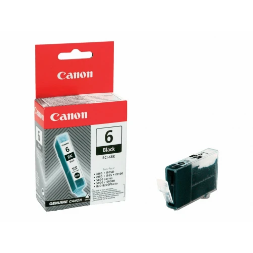 Canon Original BCI-6BK / 4705A002 Tintenpatrone Schwarz bis zu 210 Seiten