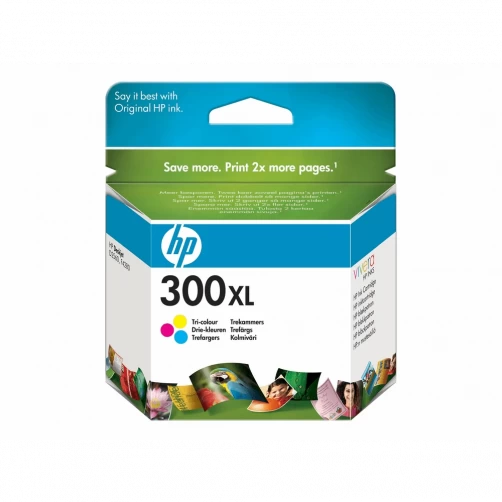 HP Original 300XL / CC644EE Tintenpatrone Cyan Magenta Gelb Color bis zu 440 Seiten 11ml