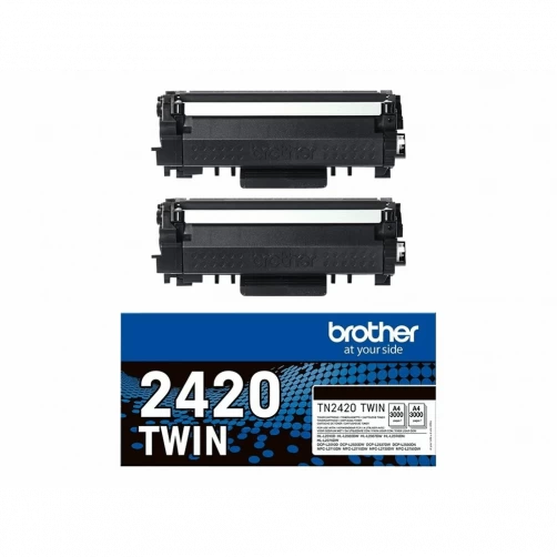 Brother Original TN-2420 Tonerkartusche Schwarz bis zu 6000 Seiten 2er-Pack