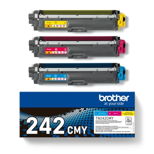 Brother Original TN-242M3 Tonerkartusche Cyan Magenta Gelb bis zu 4200 Seiten 3er-Pack