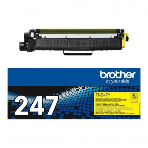 Original Brother TN-247Y Toner Gelb bis zu 2300 Seiten