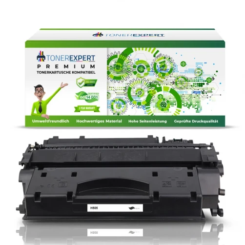 TONEREXPERT Premium Kompatibel für HP 05A / CE505A Tonerkartusche Schwarz bis zu 2300 Seiten