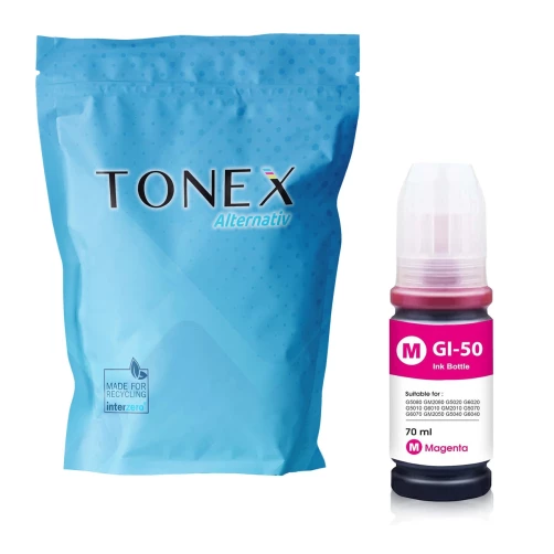 TONEX alternativ für Canon GI-50M / 3404C001 Tinte Magenta bis zu 7700 Seiten 70ml