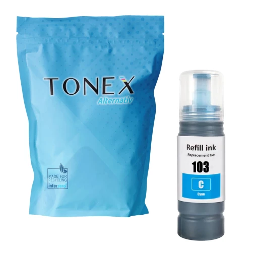 TONEX alternativ für Epson 103C / C13T00S24A10 Tintenflasche Cyan 65ml