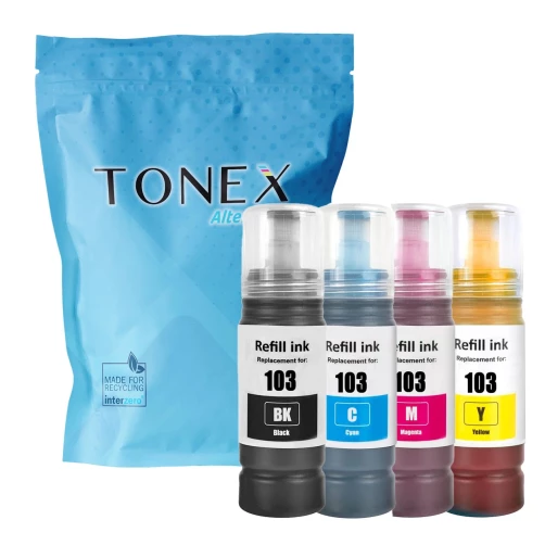 TONEX alternativ für Epson 103CMYBK Tintenflasche Schwarz Cyan Magenta Gelb Multipack