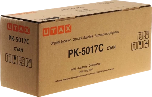 Utax Original PK-5017C / 1T02TVCUT0 Tonerkartusche Cyan bis zu 6000 Seiten