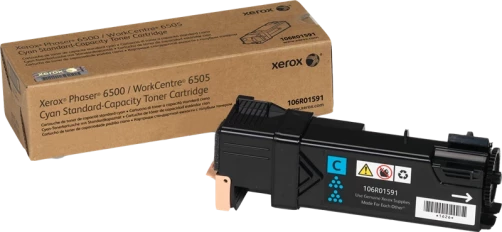 Original Xerox Phaser 6500 / 106R01591 Toner Cyan bis zu 1000 Seiten
