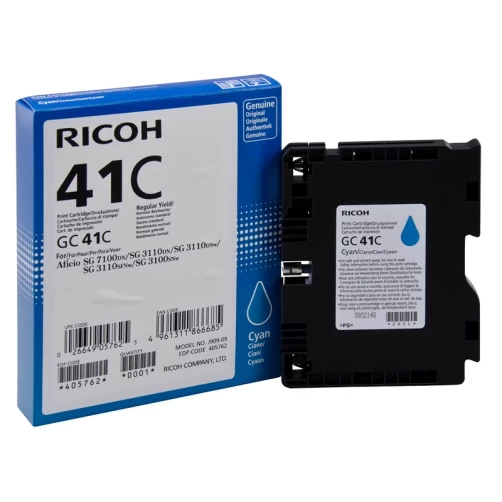 Original Ricoh GC41CL / 405766 Tinte Cyan bis zu 600 Seiten