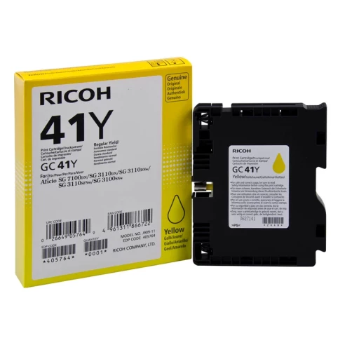 Original Ricoh GC41Y / 405764 Tinte Gelb bis zu 2200 Seiten