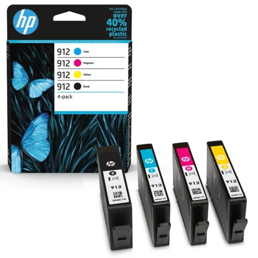 Original HP 6ZC74AE / 912 Tinte Schwarz Cyan Magenta Gelb bis zu 28000 Seiten