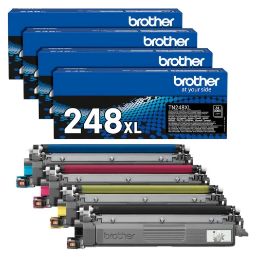 Original Brother TN-248XL MCVP Toner Schwarz Cyan Magenta Gelb bis zu 9900 Seiten
